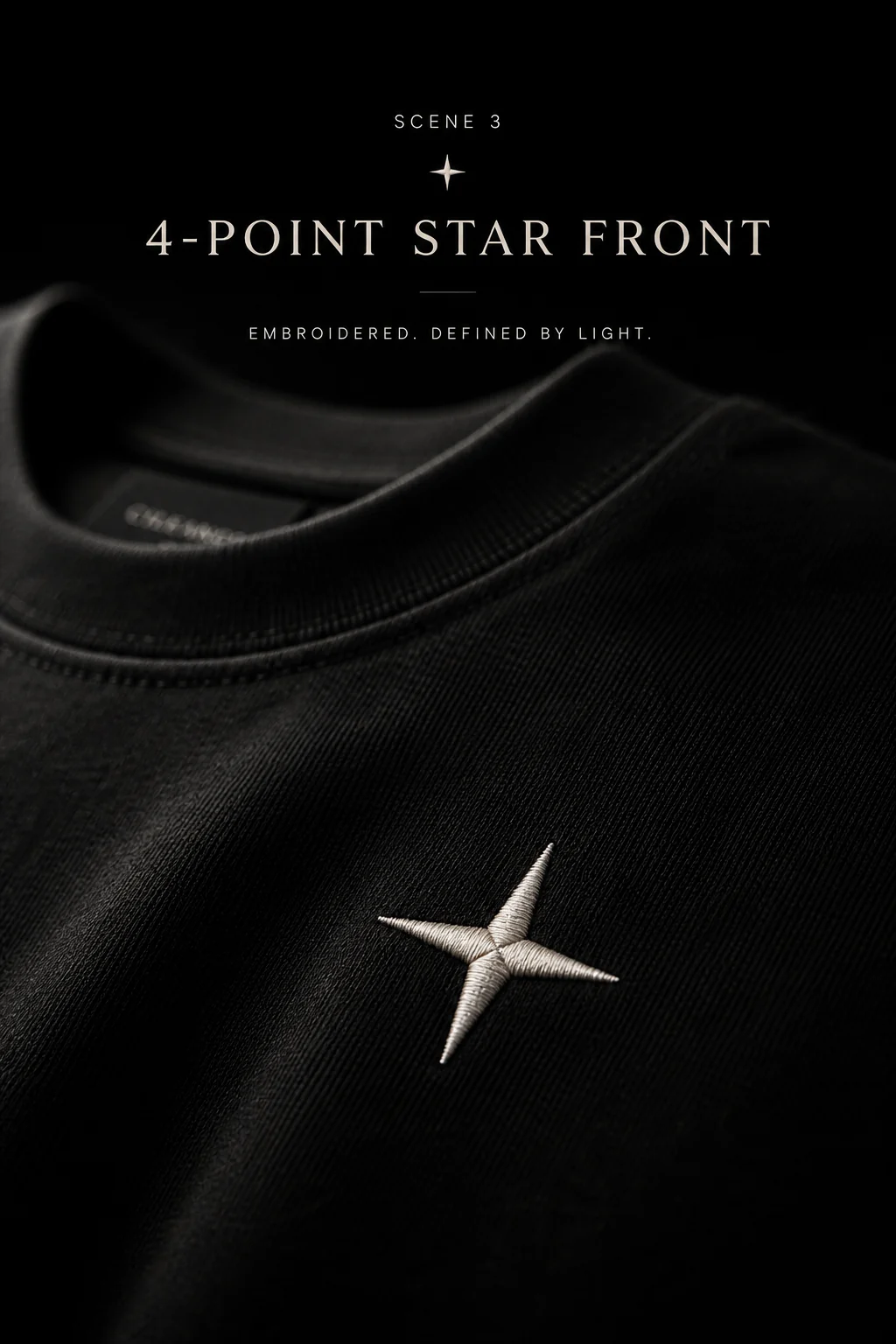 CILEANOR star embroidery close-up